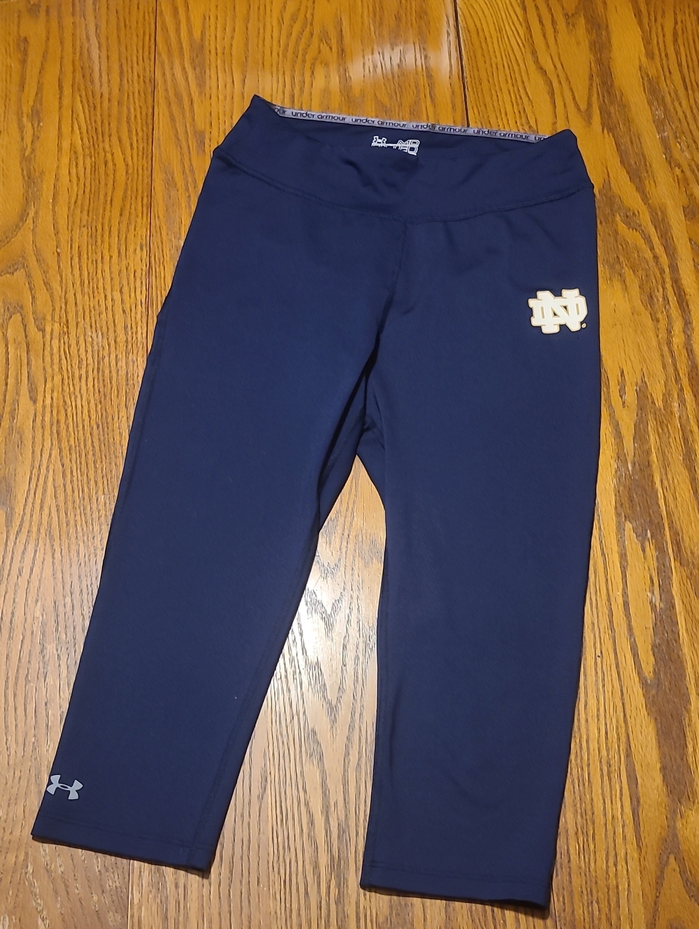 Under Armour Notre Dame Navy Cropped Capri Pants